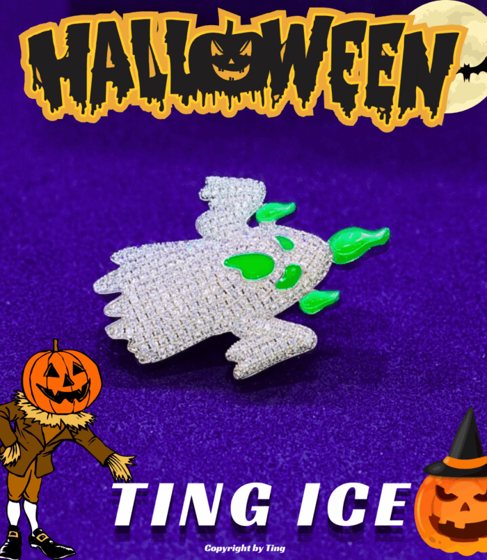 ( Lễ Hội Halloween ) Mặt dây chuyền Devil đính full phong cách HipHop