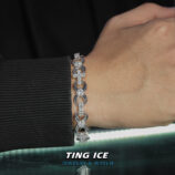 Lắc tay Vô Cực mix Cross Bạc S925 Full Cz 5A