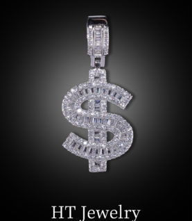Mặt Dây Chuyền Dollar Pendant Full Baguette Silver s925