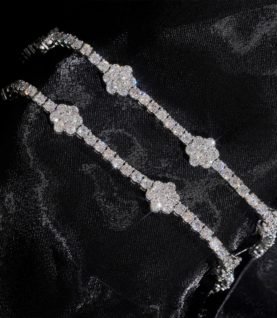 Vòng tay Tennis Hoa đính Full Moissanite Bạc S925 STYLE 2024