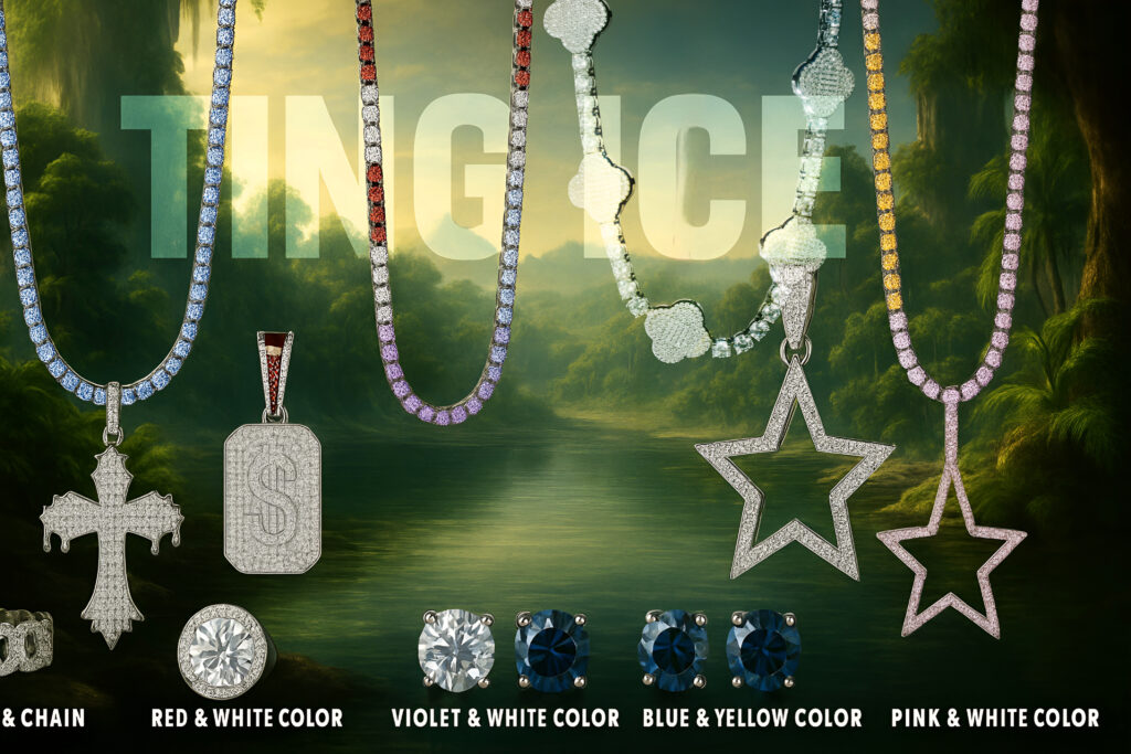 Dây chuyền Tennis và mặt dây chuyền Hip Hop Bling Bling
