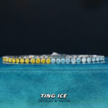 Lắc tay Tennis Blue Yellow Xanh Vàng Tươi Mát Mùa Hè 2025