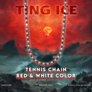 Dây chuyền Tennis mix Red & White Color EDITION | Ting Ice 2025