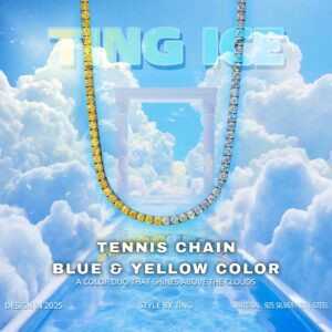 DÂY CHUYỀN TENNIS CHAIN BLUE & YELLOW COLOR