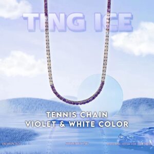 Dây chuyền Tennis Chain Mix Violet & White Color